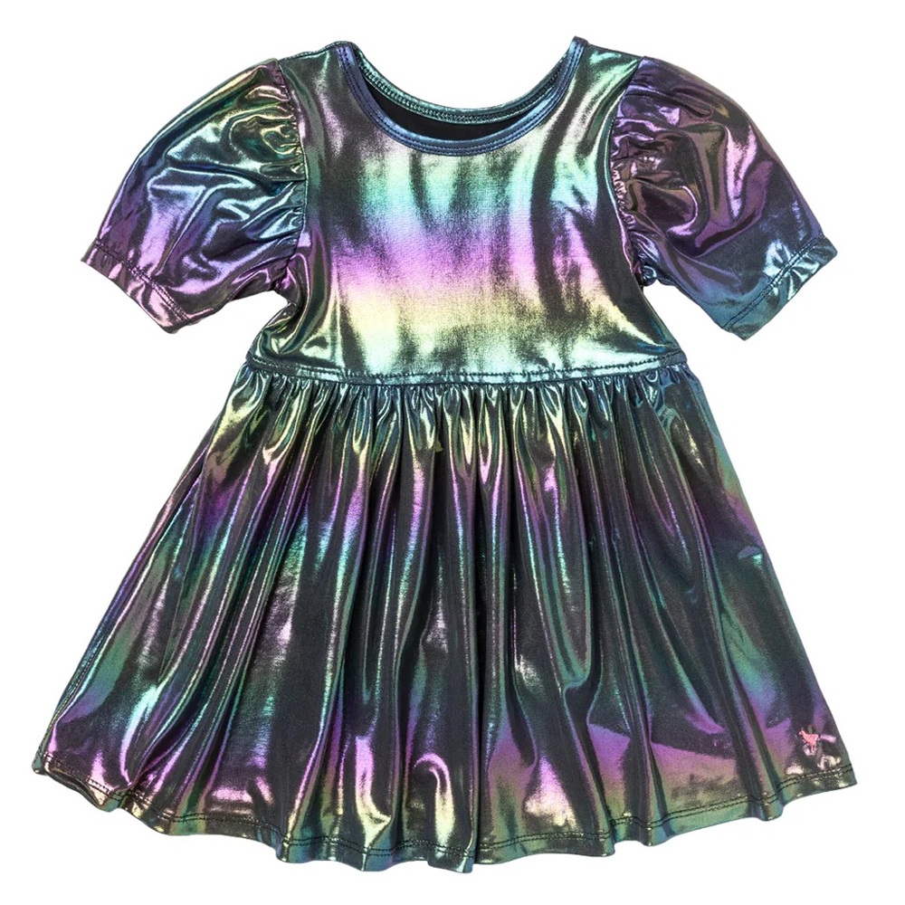 Pink Chicken Rainbow Metallic Dress
